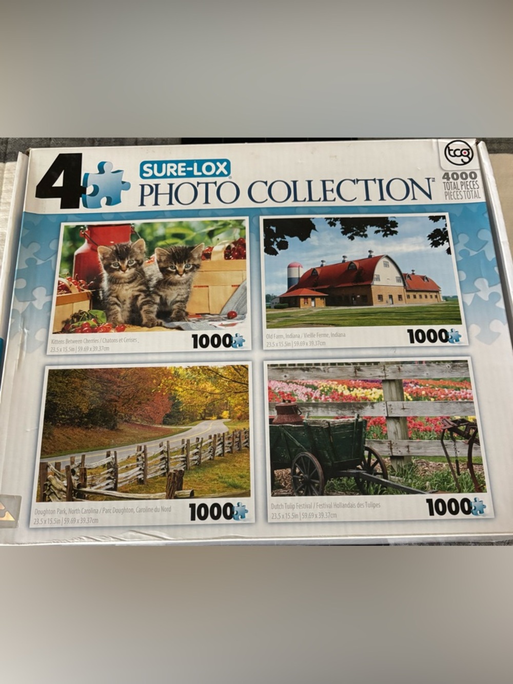 SURE-LOX Photo Collection 1000-Piece Jigsaw Puzzle Set